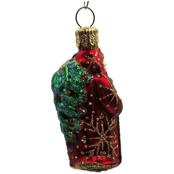 Patricia Breen Super Miniature Santa for Jason Red Snow Christmas Tree Ornament - Picture 6 of 11